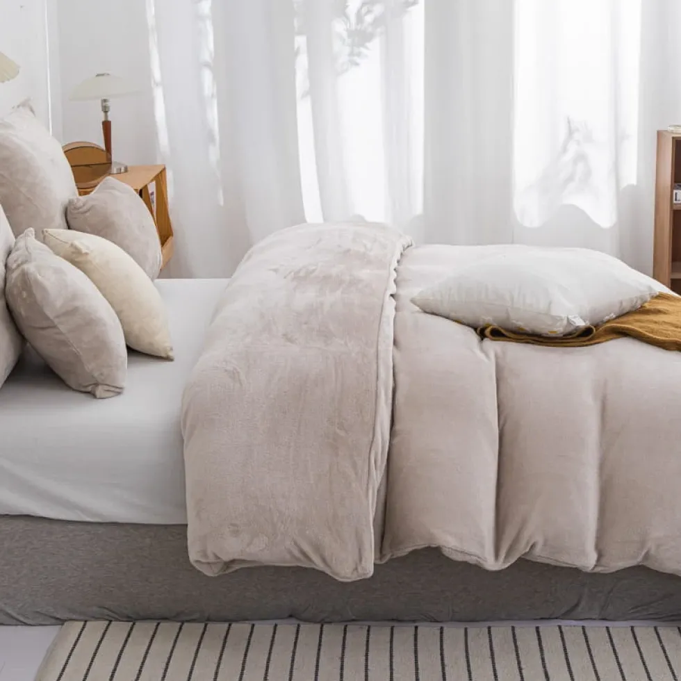 Taupe Pościel MIŚ Z Mikrofibry Cozy