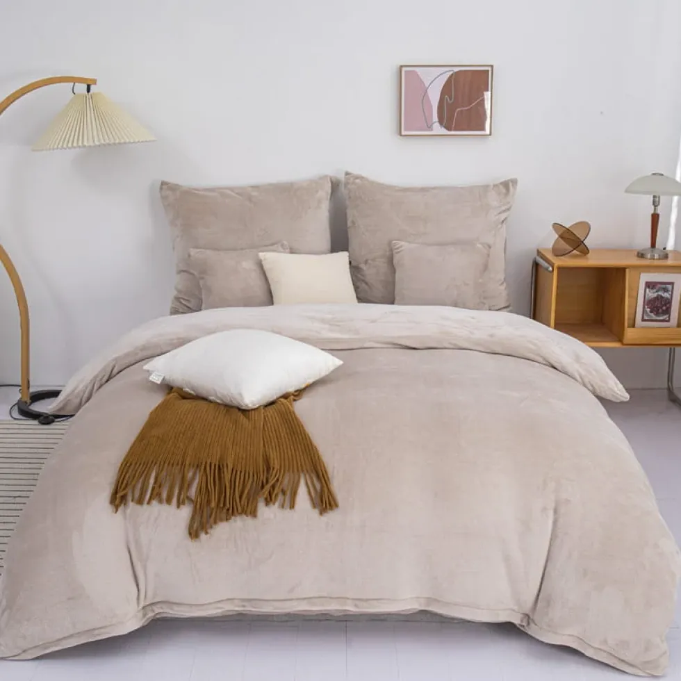 Taupe Pościel MIŚ Z Mikrofibry Cozy