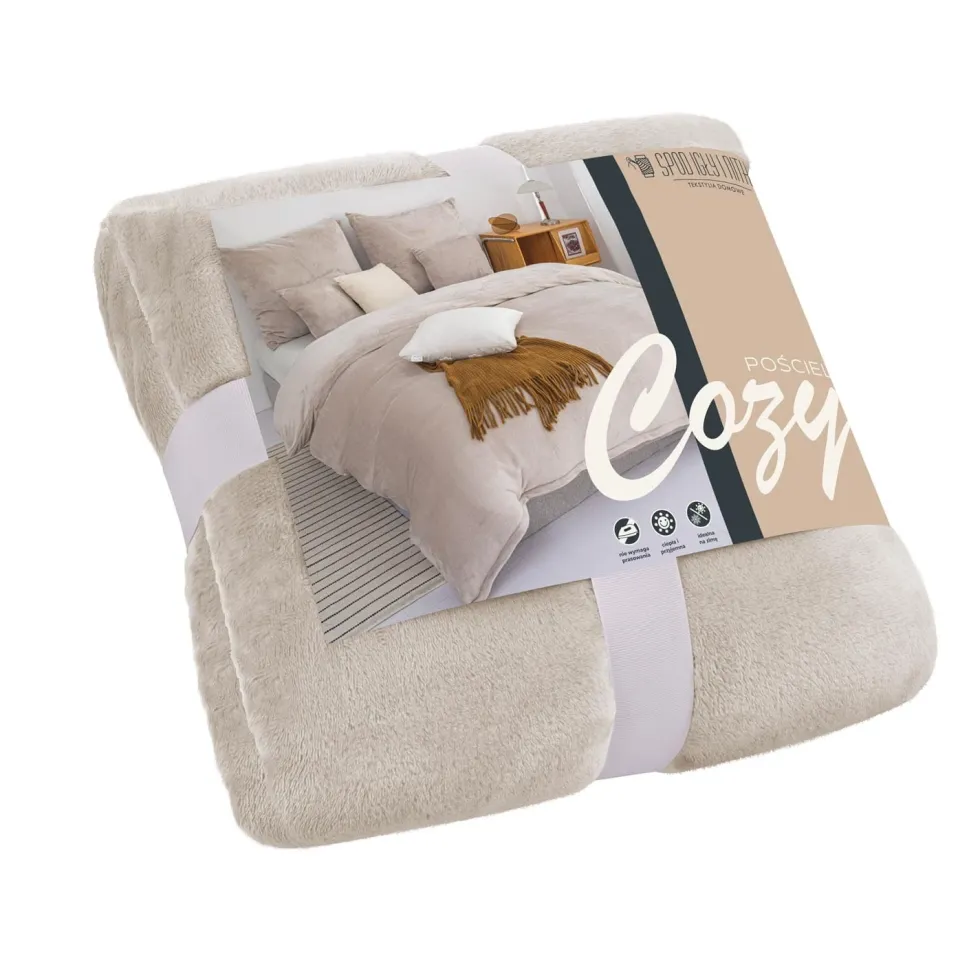 Taupe Pościel MIŚ Z Mikrofibry Cozy