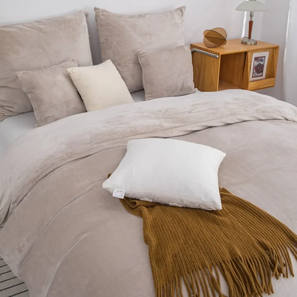 Taupe Pościel MIŚ Z Mikrofibry Cozy