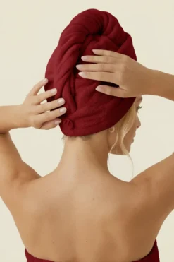 Turban Ręcznik Do Włosów ACTIVE Czerwony