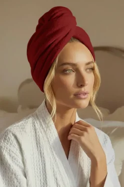 Turban Ręcznik Do Włosów ACTIVE Czerwony