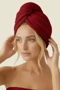 Turban Ręcznik Do Włosów ACTIVE Czerwony