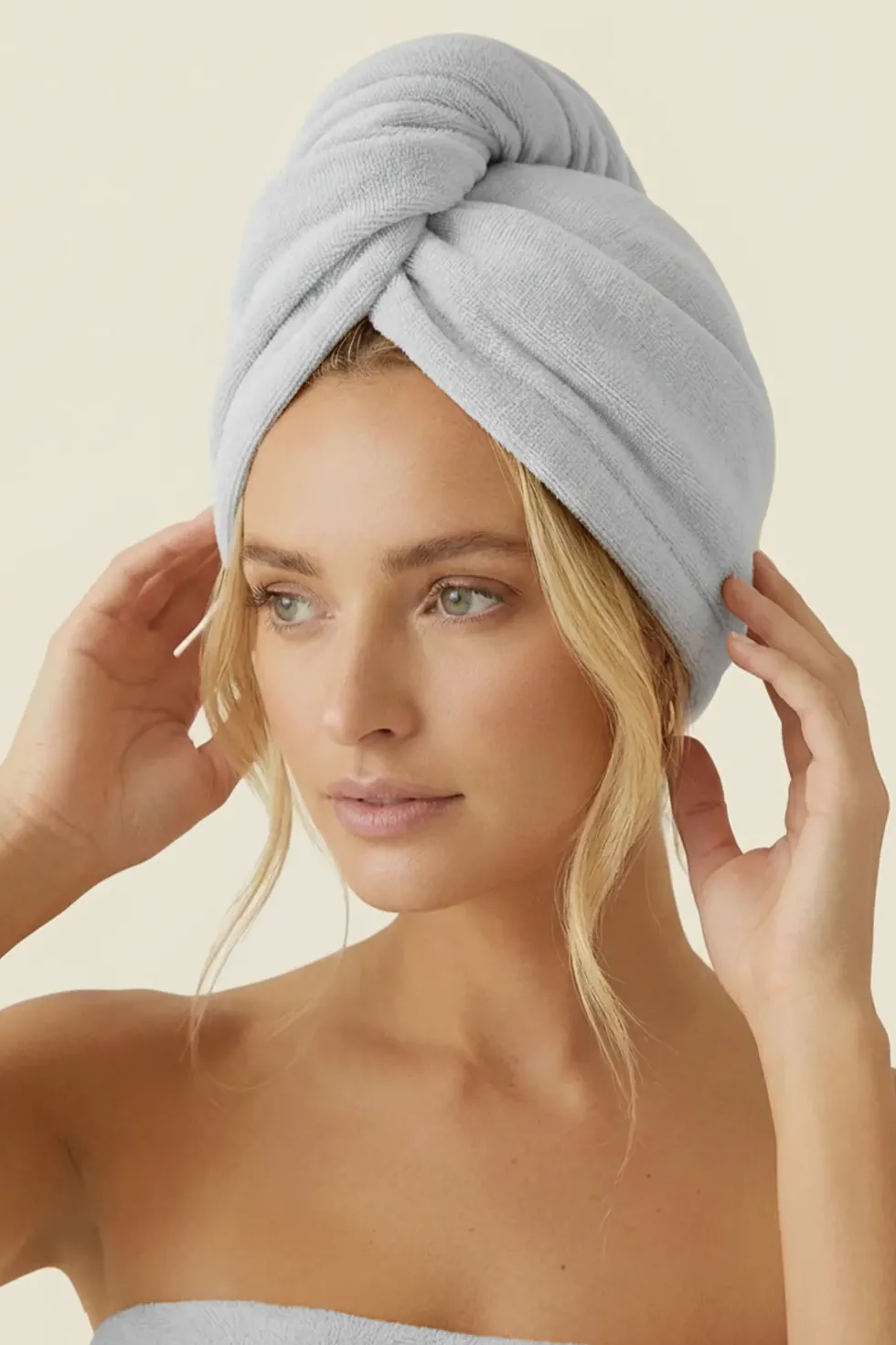 Turban Ręcznik Do Włosów ACTIVE Szary