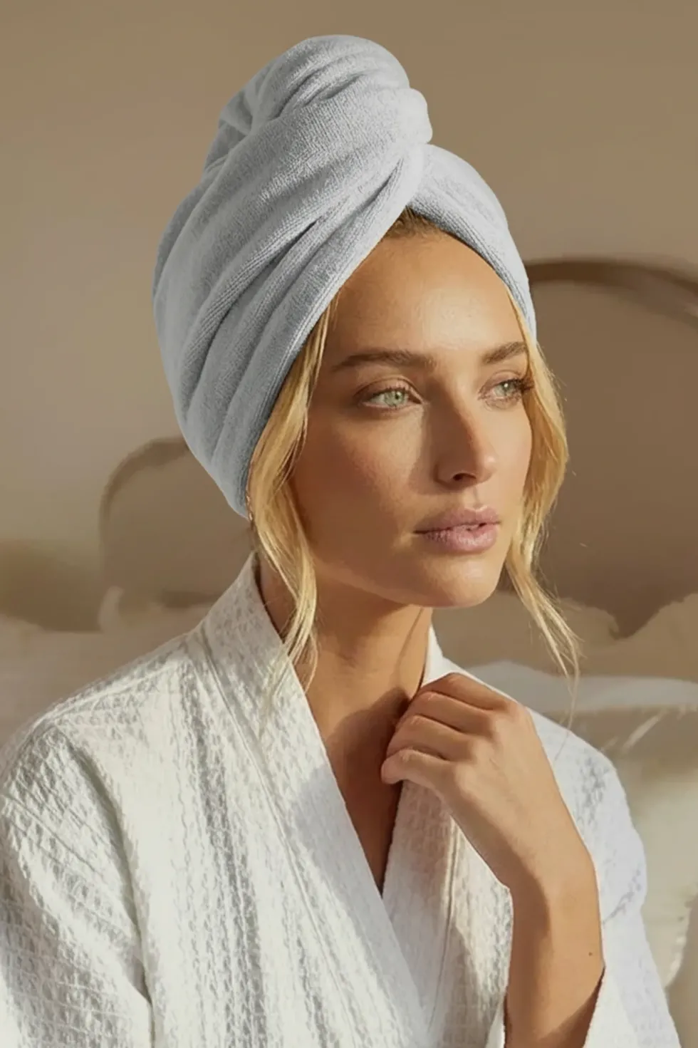 Turban Ręcznik Do Włosów ACTIVE Szary