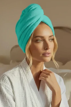 Turban Ręcznik Do Włosów ACTIVE Turkusowy