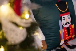 Welurowa Poszewka Świąteczna Nut Cracker Zielony