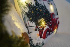 Świecąca Świąteczna Poszewka Christmas Car LED