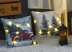 Świecąca Świąteczna Poszewka Christmas Car LED
