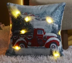 Świecąca Świąteczna Poszewka Christmas Car LED