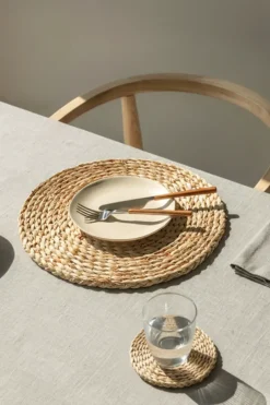 Wiklinowa Okrągła Podkładka Kuchenna na Stół BALI
