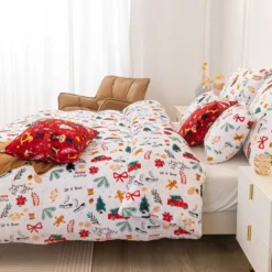 Świąteczna Pościel MIŚ Z Mikrofibry Cozy WHITE CHRISTMAS