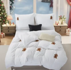 świąteczna pościel w pierniczki ciasteczka CUTY GINGERBREAD Biały