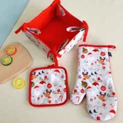 Świąteczna Podkładka Kuchenna Pod Garnek SANTA