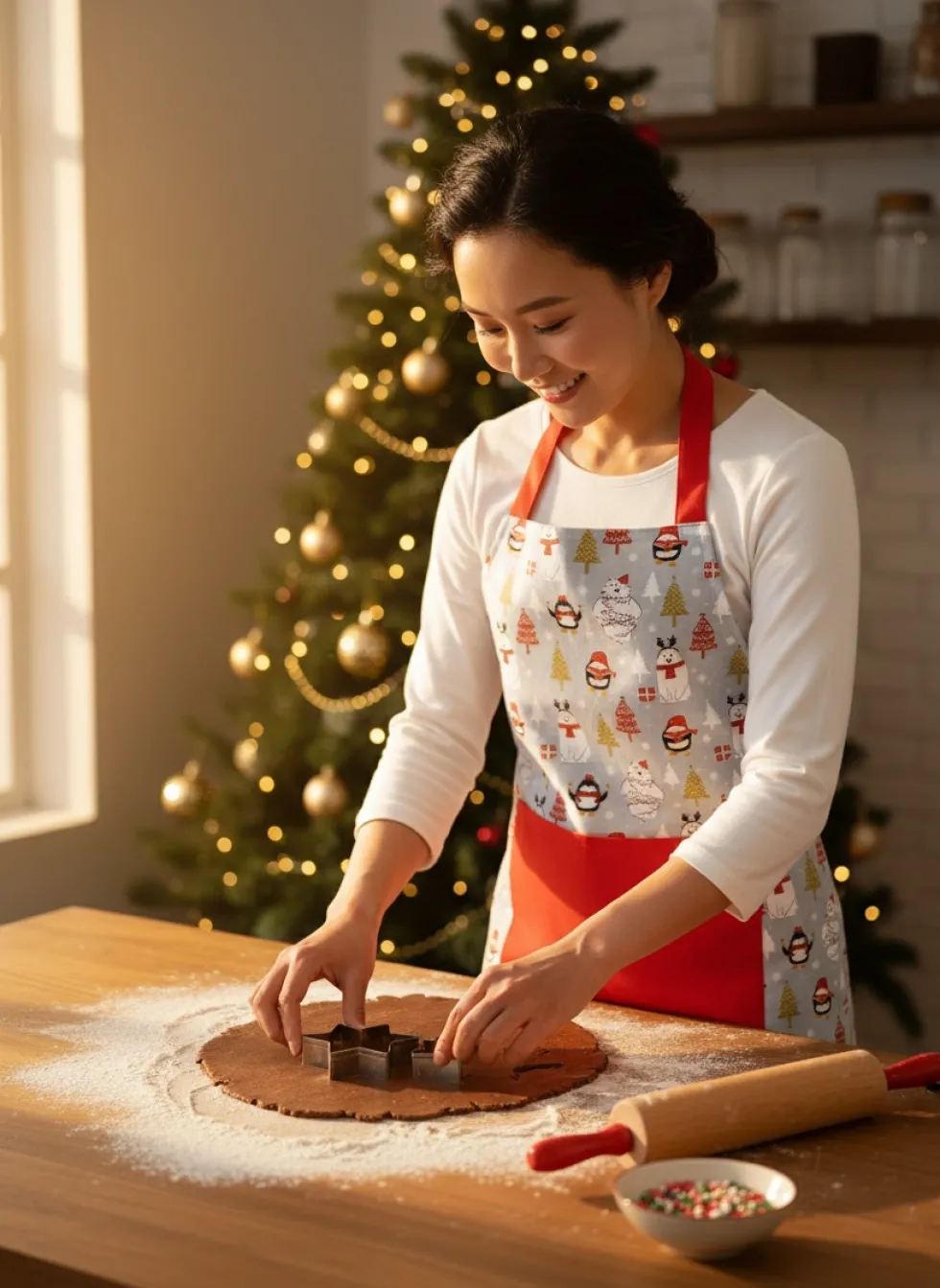 Świąteczny Fartuch Kuchenny MIŚ