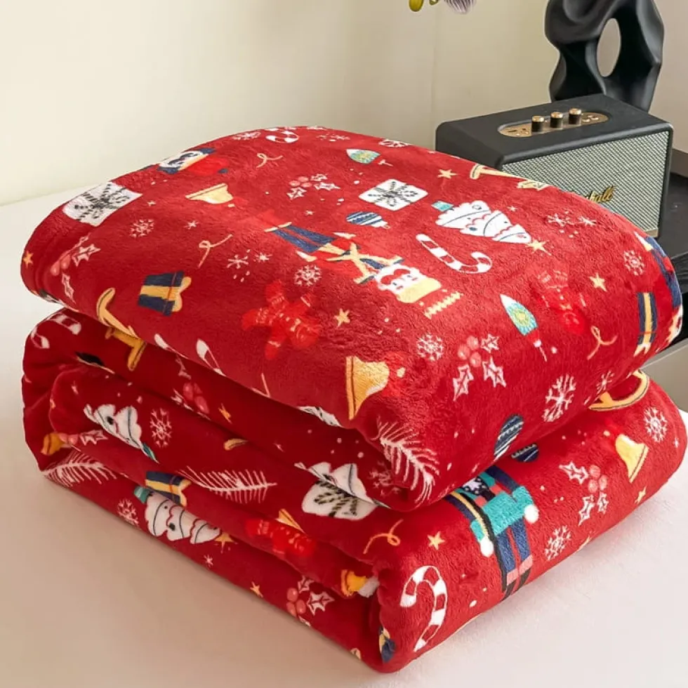 Świąteczny Koc Z Mikrofibry Solo NUT CRACKER