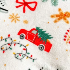 Świąteczny Koc Z Mikrofibry Solo WHITE CHRISTMAS