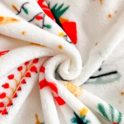 Świąteczny Koc Z Mikrofibry Solo WHITE CHRISTMAS