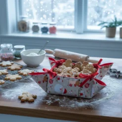 Świąteczny Koszyk Na Pieczywo SANTA