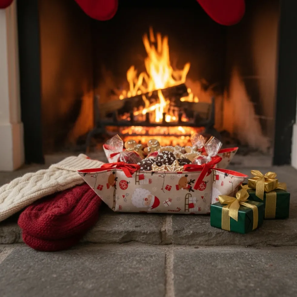 Świąteczny Koszyk Na Pieczywo SANTA