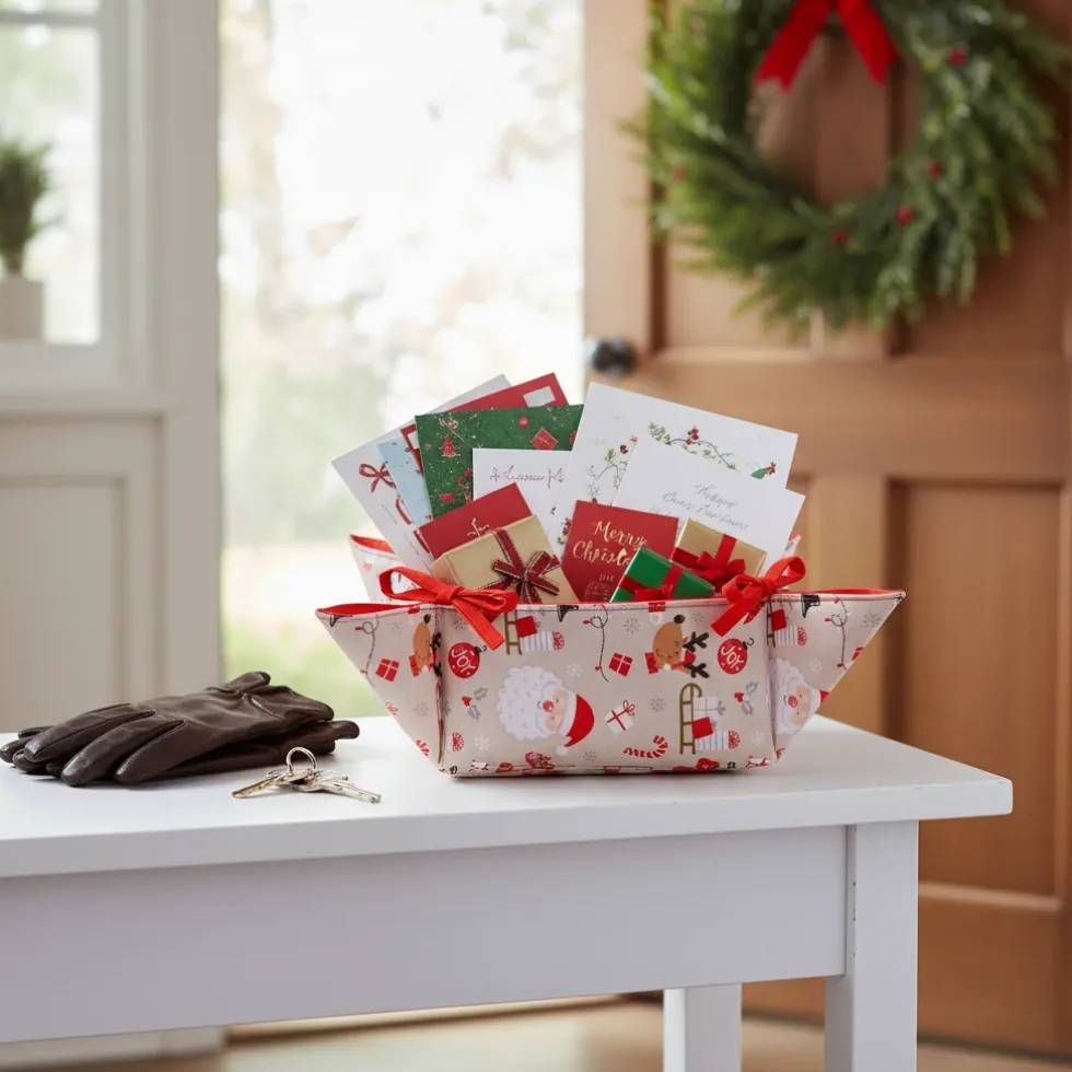 Świąteczny Koszyk Na Pieczywo SANTA