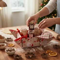 Świąteczny Koszyk Na Pieczywo SANTA