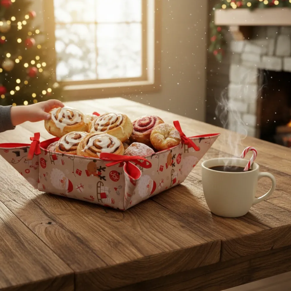 Świąteczny Koszyk Na Pieczywo SANTA