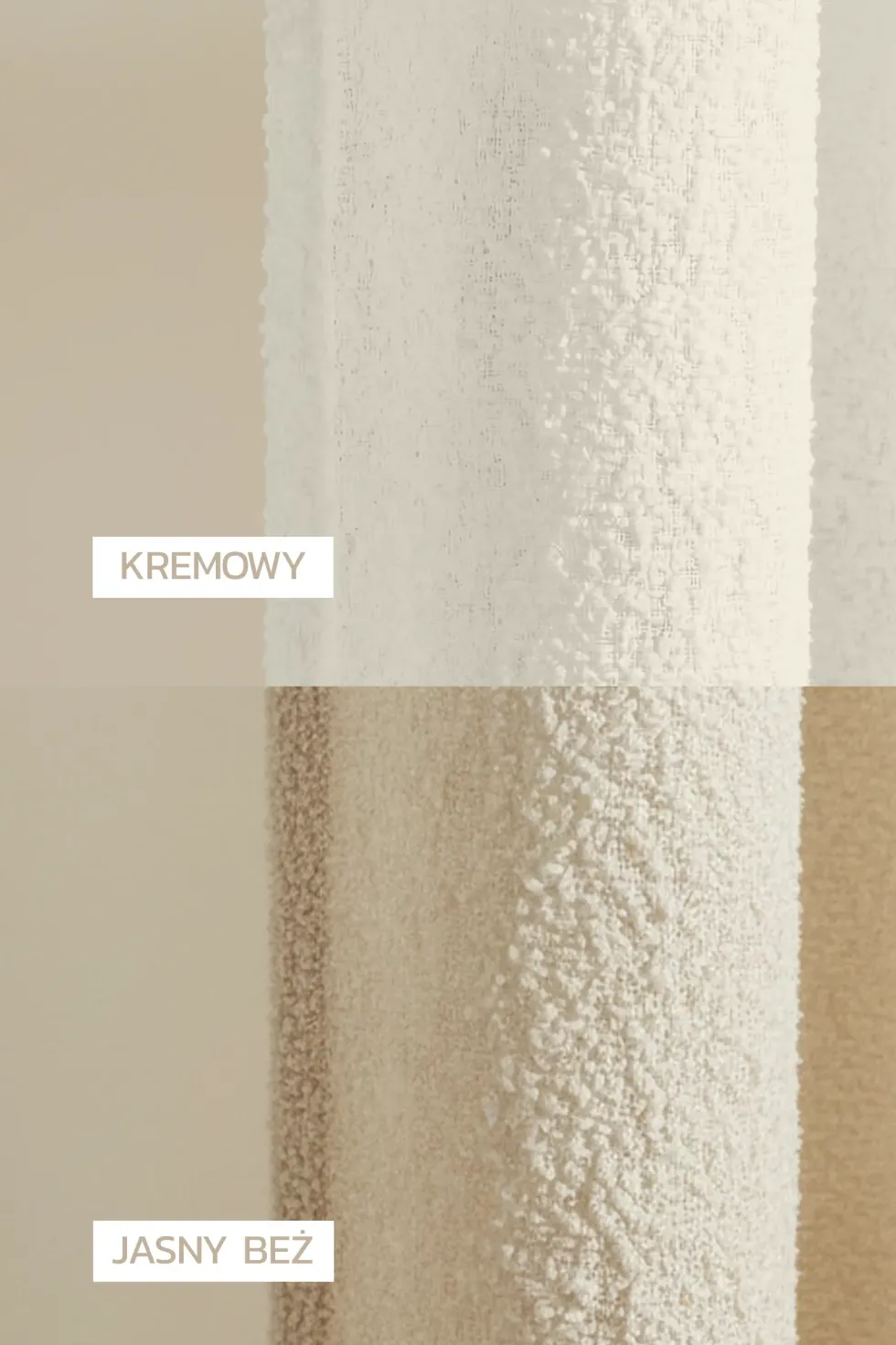Zasłona Dekoracyjna DREAMY Boucle Kremowa