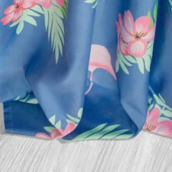 Zasłona Dekoracyjna FLAMINGI Granatowa - OUTLET
