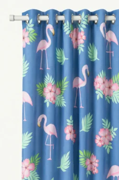 Zasłona Dekoracyjna FLAMINGI Granatowa - OUTLET
