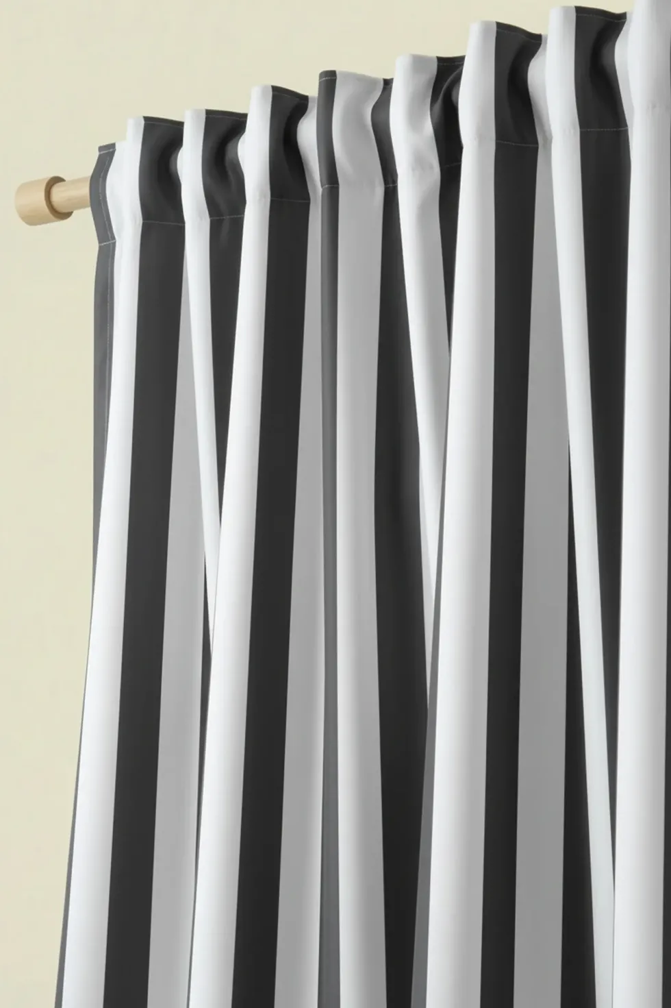 Zasłona Tarasowa Wodoodporna Na Taśmie STRIPES Grafitowy
