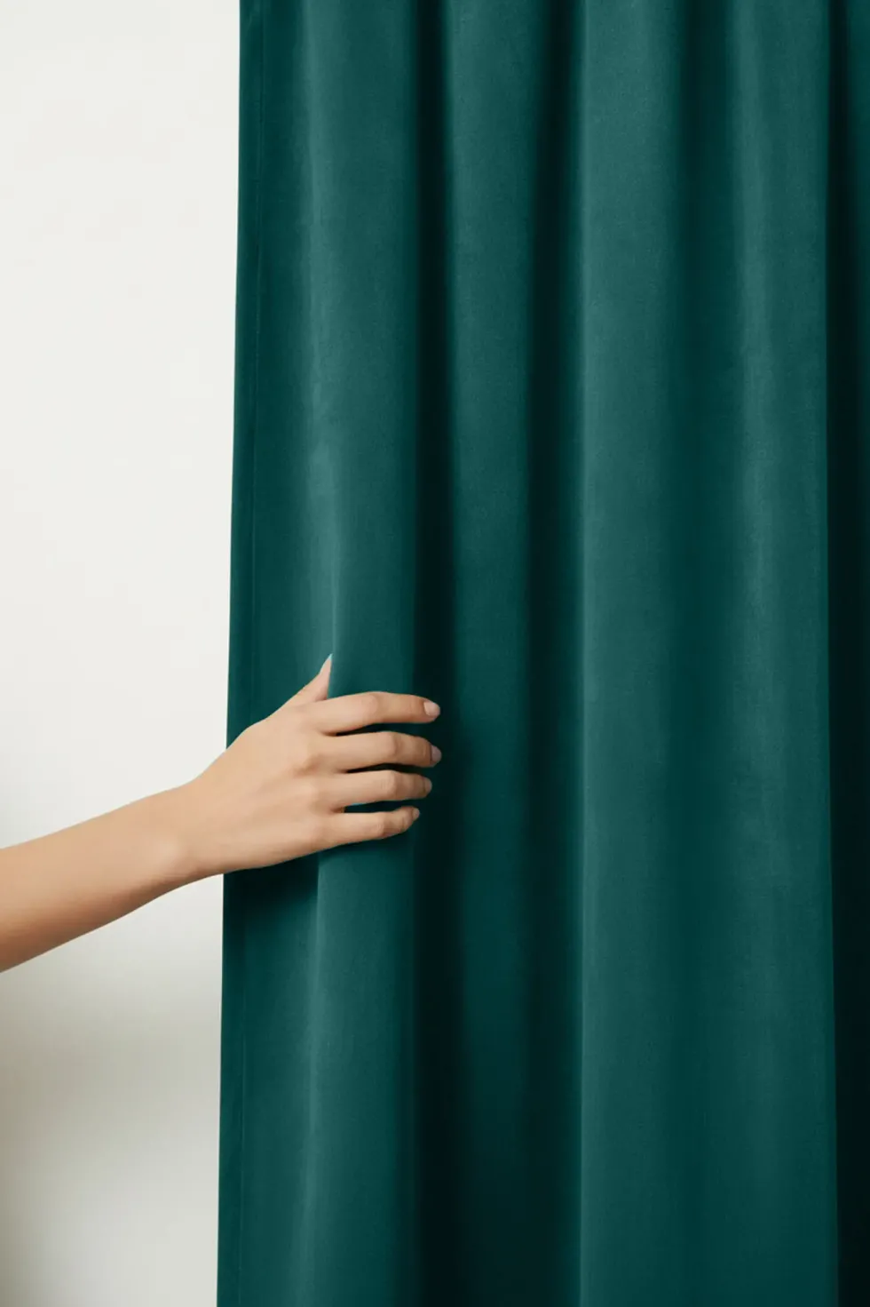 Zasłona Welurowa na Taśmie Velvet Soft Ciemny Turkus