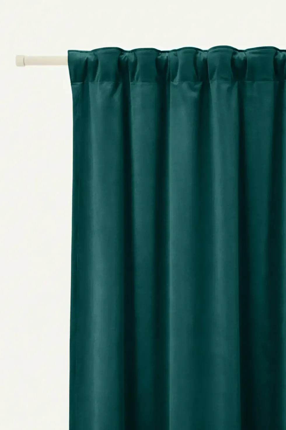 Zasłona Welurowa na Taśmie Velvet Soft Ciemny Turkus