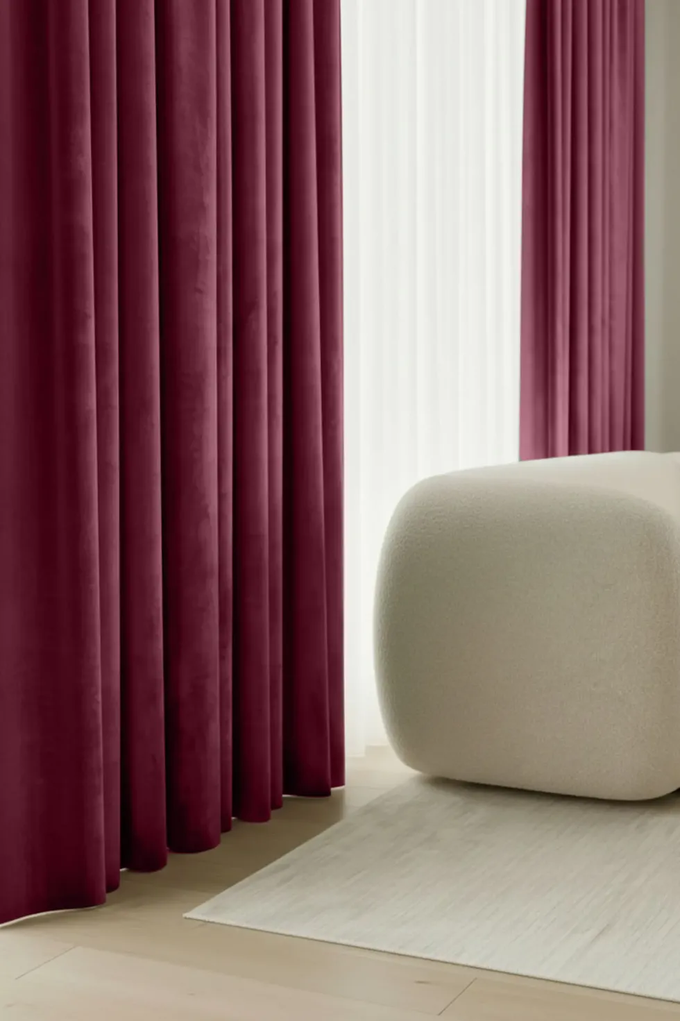 Zasłona Welurowa Velvet Soft Bordowy