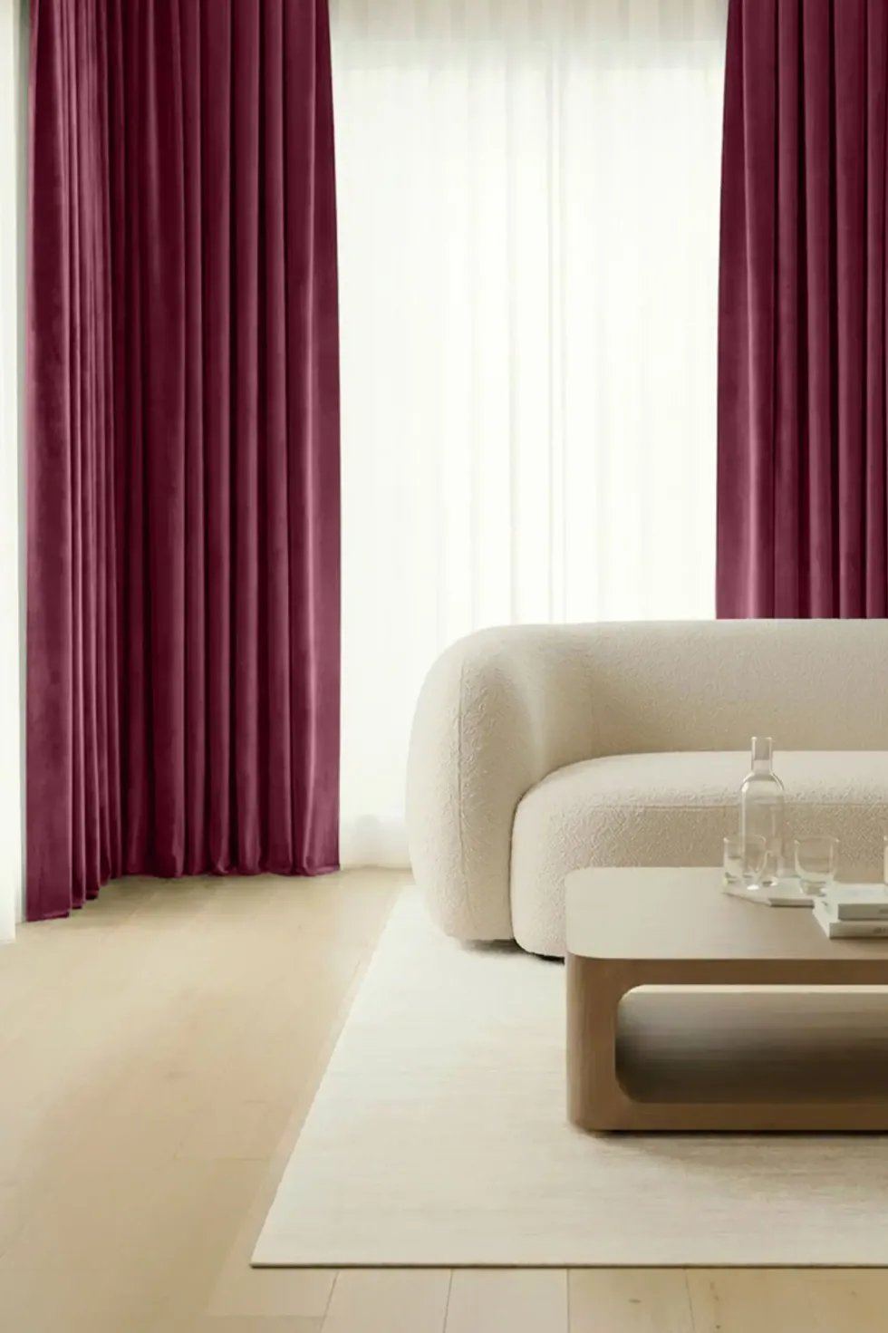 Zasłona Welurowa Velvet Soft Bordowy