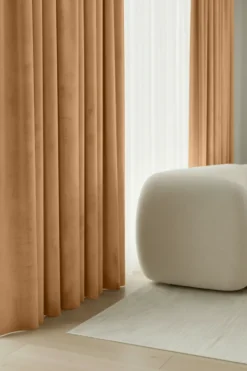 Zasłona Welurowa Velvet Soft Musztardowy
