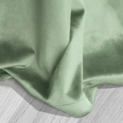 Zasłona Welurowa Z Kryształkami Na Taśmie Shiny Szałwiowy