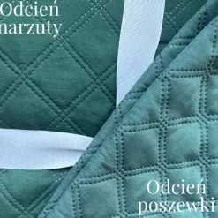 Zieleń Poszewka Do Narzuty Z Falbanką RUFFY Butelkowy